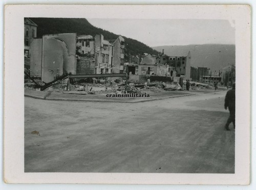 Orig foto zerstörtes bahnhof - zerstörtes,
