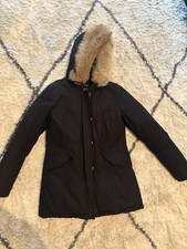 Woolrich Arctic Parka - Damen - Größe M - Schwarz - Fell - Daunenjacke - Mantel