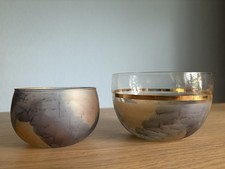Glasschalen Set mit Goldrand