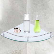 Duschablage Glas Eckregal Glasregal 6mm Hartglas Glasablage für Badezimmer Regal