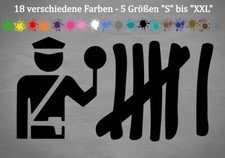 Polizei Strichliste Aufkleber