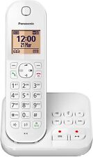 Panasonic KX-TGC420GW weiß Telefon große Tasten Leuchtdisplay B-Ware
