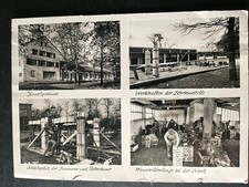 Lehrbaustelle Frankfurt Niederrad Betonbauer Maurer Werkhalle / Postkarte ungel.