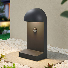 Lucande Sockelleuchte Wegeleuchte Jasmia Sensor dunkelgrau Aluminium