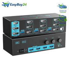 Triple Monitor KVM Switch 3 PC