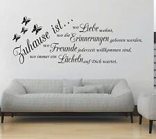 Wandtattoo Spruch Zuhause ist wo Liebe Freunde Wandsticker Wandaufkleber