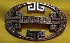 Art Deko Brosche im Stil des weißen Schmucks, 925er Silber