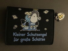 SHEEPWORLD Geldbörse Schutzengel Schaf Schwarz 8x7 cm Hosentaschen