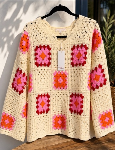 Boho häkel pullover oversize - boho,