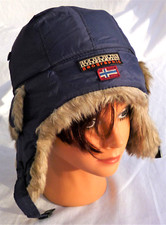 Napapijri Kinder Wintermütze -Eskimomütze mit Ohrklappen Gr.48-52 Blau