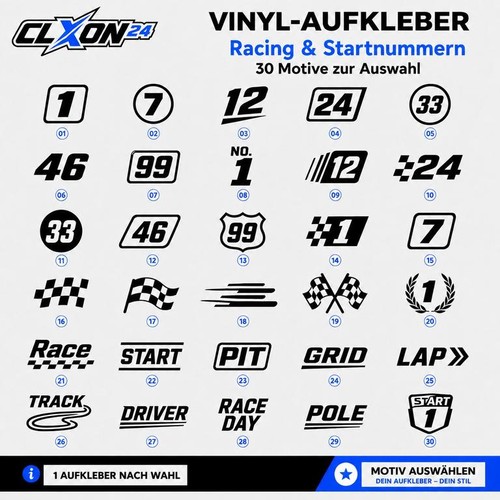 Racing startnummern rennnummer - racing,