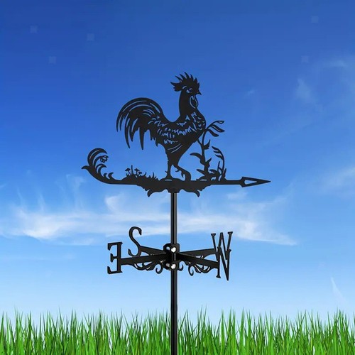 Wetterfahne mit hahn motiv - wetterfahne,