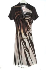 BONITA Bleistiftkleid Damen Kleid Gr. DE 38 schwarz-wollweiß-braun Casual-Look