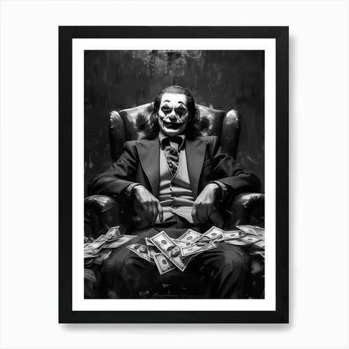 Joker kunstdruck gerahmt - joker,