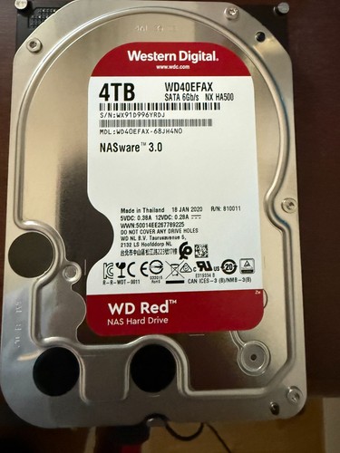 Red 4tb wd40efax nas - nas, hdd