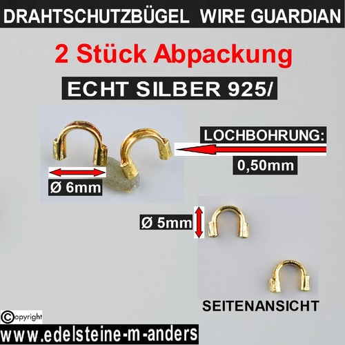 Echt silber drahtschutzbügel - echt,
