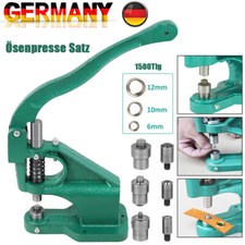 Ösenpresse Ösenstanze Set 6/10/12mm Nietenpresse Druckknopfpresse mit 1500 Ösen