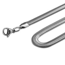 Schlangenkette Halskette Armband Set Panzerkette Edelstahl gold silber schwarz