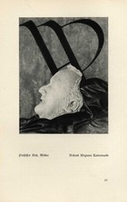 Die Totenmaske von Richard Wagner Kunstdruck 1938 von Richard Müller