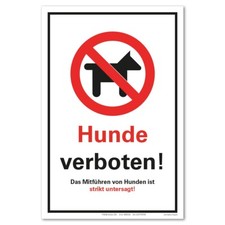Hunde verboten Schild