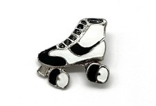 Modeschmuck Brosche, Rollschuh, Muster, 30 mm lang und breit