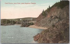 Vintage Postkarte Kohlenrutschen Lake Superior Kanada