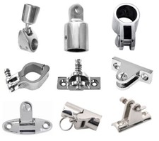 Verdeckbeschlag Bimini Gelenk Reling Edelstahl V4A Bootsverdeck Sonnenverdeck