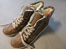 Damen Winterschuhe Braun Mit Strick Neu Gr. 41 RIEKER