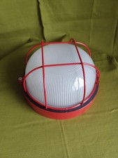 Alte Wandlampe Rot Glas 