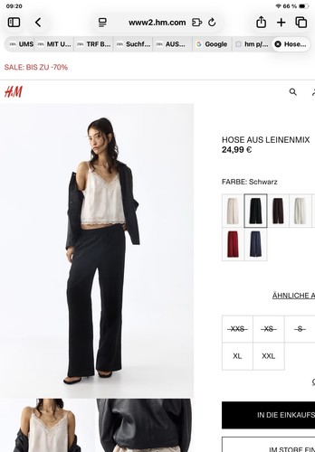 Hose leinenhose jogger - hose,