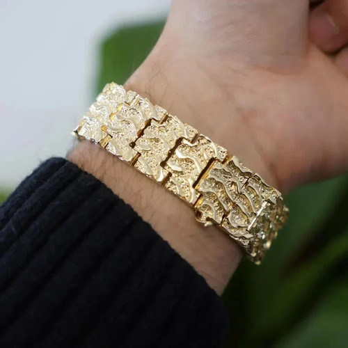 14k gelbgold plattiert nugget - 14k,