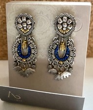 Ayala Bar Ohrringe Contemplation*Neu*Blau Silber Boho Hippie Ethno