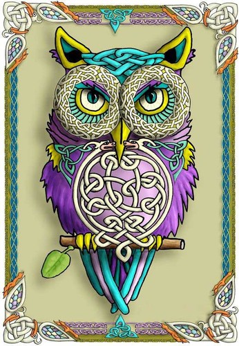 Eule mosaik diamond painting - mosaik,