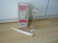 NACHTMANN Bleikristall-Krokus-Kerzenständer Leuchter Kerzenhalter+Kerze H.19 cm