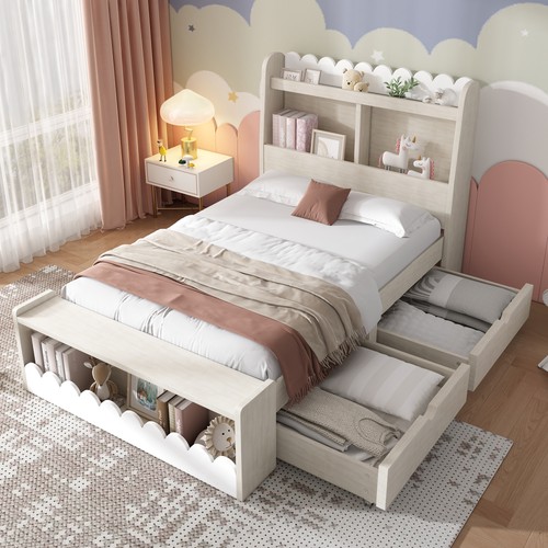 Holzbett kinderbett 90x200 - kinderbett,