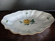 Meissen - Dekor „Gelbe Rose“ - Ovale Schale, Gebäckschale - 2. Wahl