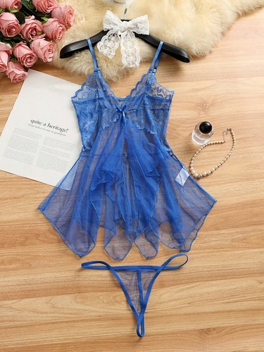 Piece sexy sheer mesh - 2,
