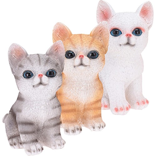 3er set katzen deko figur - 3er,
