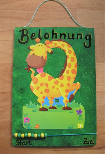 Belohnungstafel giraffe - belohnungstafel, "giraffe"