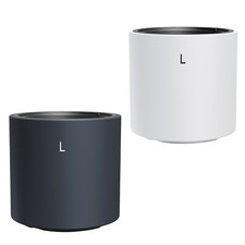 Runder Blumentopf mit Einsaitz