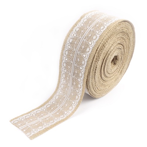 Juteband 7cm 25m natur mit - juteband,