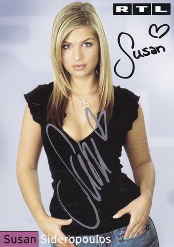 Autogramm susan sideropoulos - -,