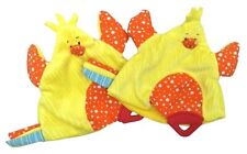 2x Ergee Küken Ente Vogel Schmusetuch Handpuppe Schnuffeltuch Kuscheltuch KIK