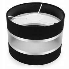 MODERNER LAMPENSCHIRM 20CM CHROMSTREIFEN AUSWAHL AUS 8 FARBEN