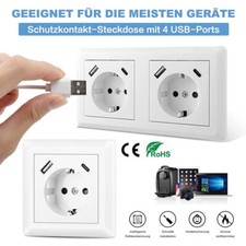 Steckdose mit USB Anschluss und Typ C(Max.3.4A)System 55 Unterputz Wandsteckdose