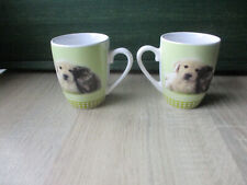 2 Kaffeetasse  mit Muster Hund & Katze
