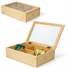 Holz Aufbewahrungsbox Teebox 6