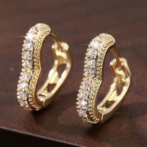 Goldene creolen herz form - 😍goldene,