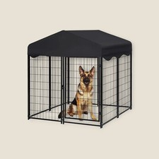 Welpen Freilaufgehege Laufstall Hunde Katzen Hasen Gitter Dach A90