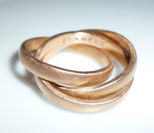 3er ring teilig - 3-teilig, gold
